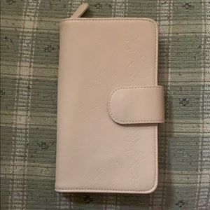 Pink zip around wallet